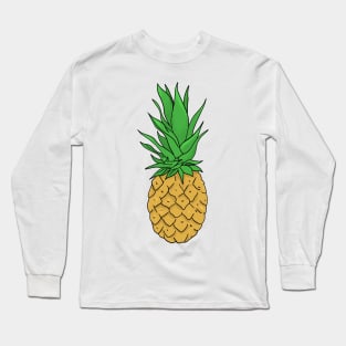 Pineapple hand drawn fruits summer Long Sleeve T-Shirt